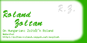 roland zoltan business card